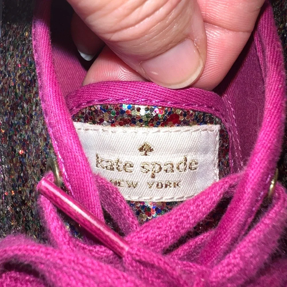 Kate Spade New York Champion Magenta Glitter Sneakers Keds sz 7‎